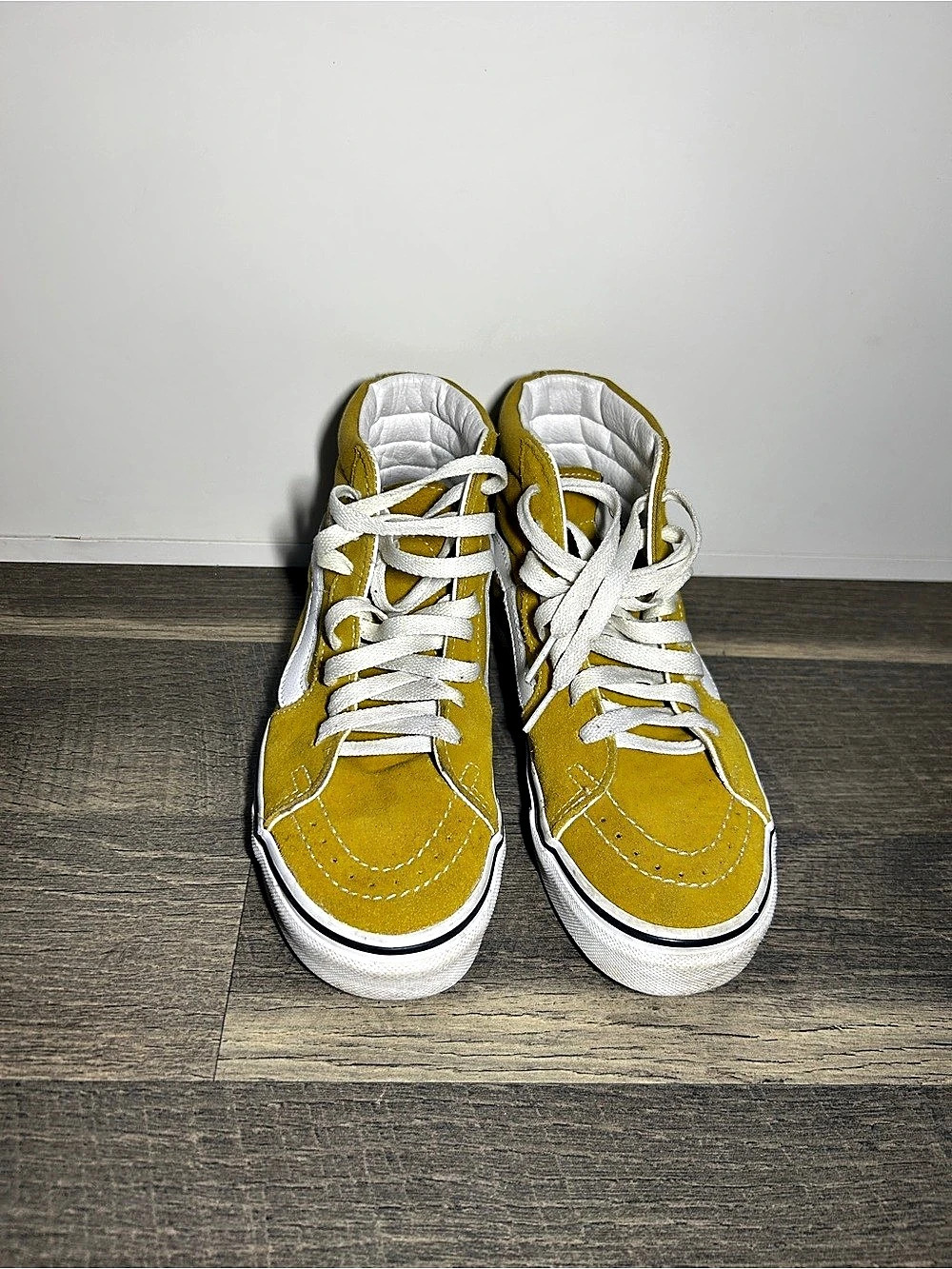 Vans Sk8-Hi Yellow & White Sneakers Women's US 5.5